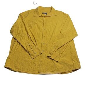 Rocawear Yellow Button Shirt Mens 3XL Long Sleeve Button  Shirt Hip Hop Skater